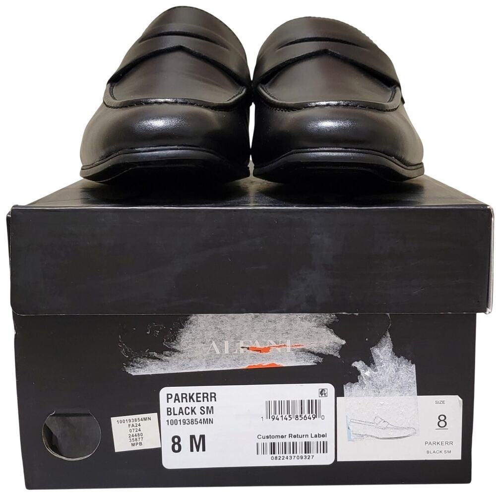 Alfani Men Parkerr Slip On Penny Loafers Size US 8M Black Smooth Faux Leather - Picture 6 of 6